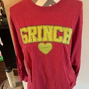 Grinch Red Long Sleeve Shirt